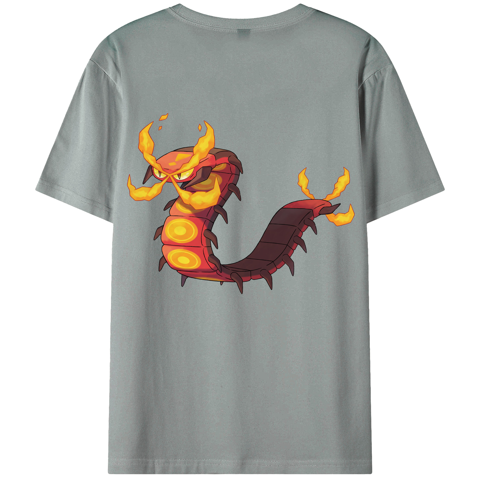 （画像用） ポケットモンスター Pokémon 綿100％ メンズ半袖Tシャツ（バックプリント） 通気性